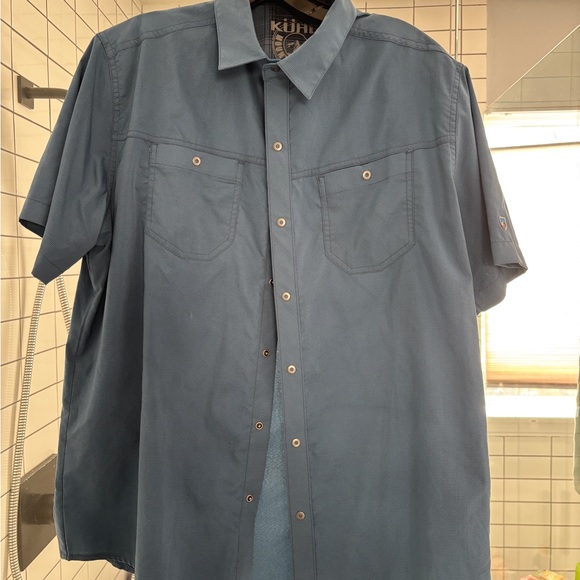 Kuhl Other - Kuhl men’s Blue Short Sleeve snap Shirt size large never worn